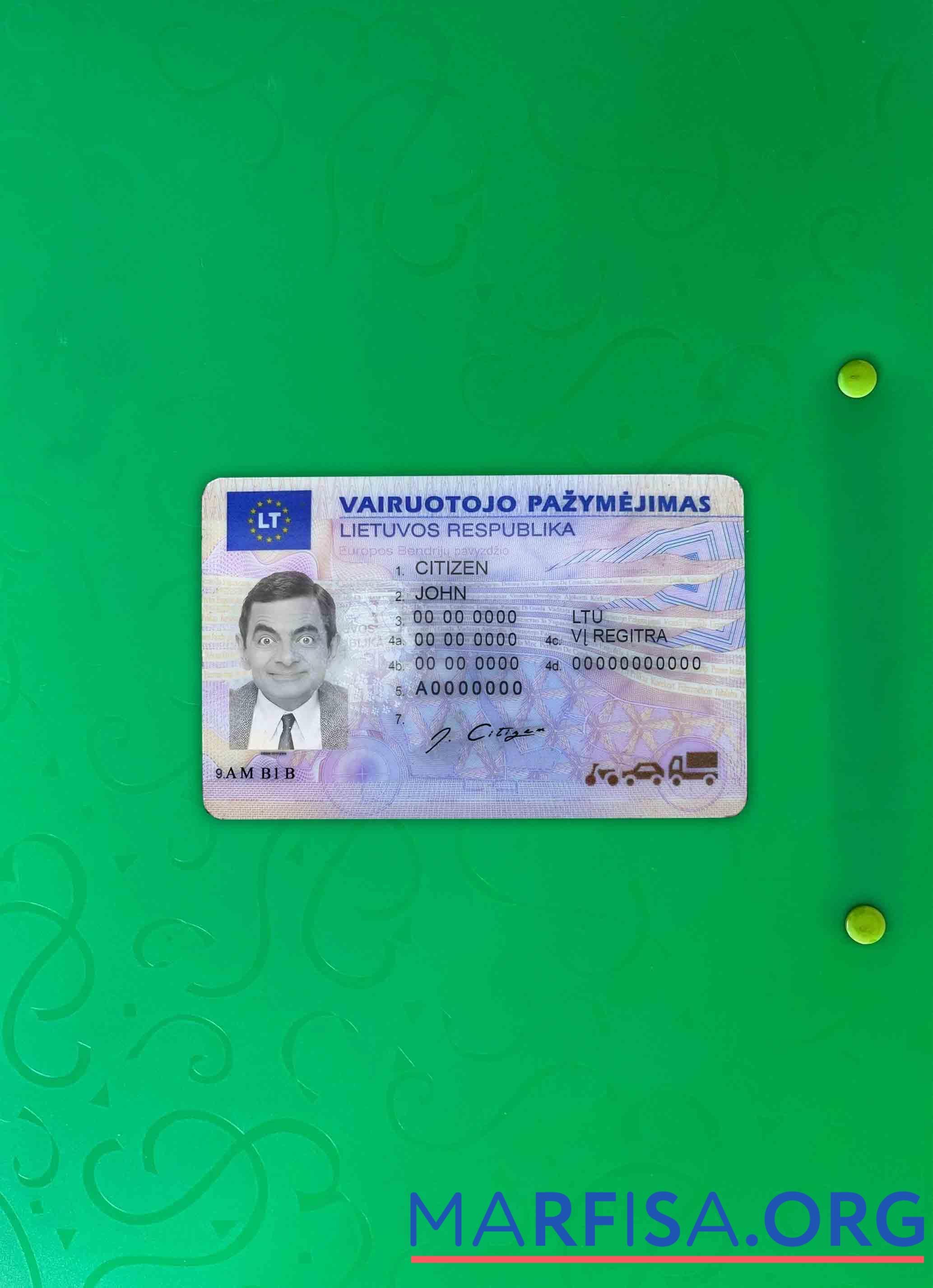 Blank Litva (Lithuania) DL photolook real example